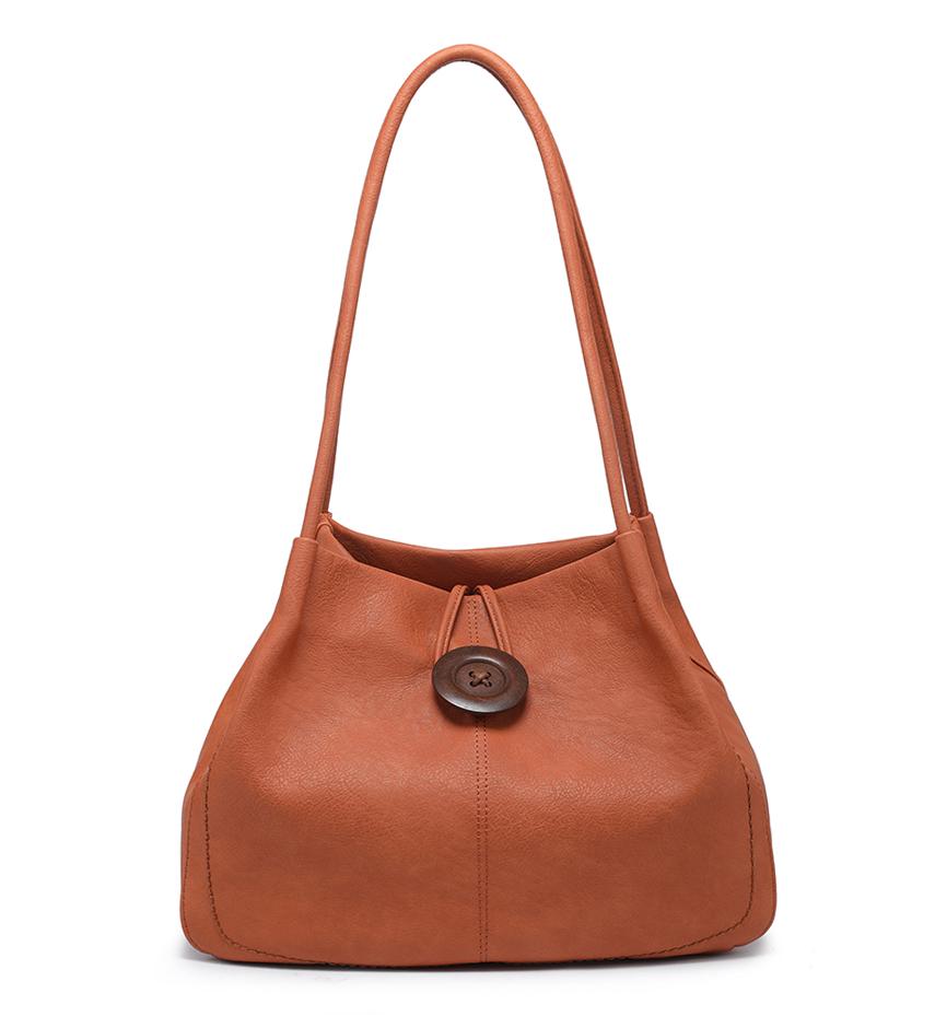 Soft and relaxed style multi-colored faux suede handbag