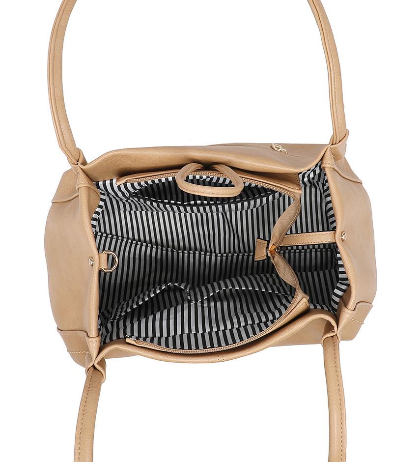 Soft and relaxed style multi-colored faux suede handbag