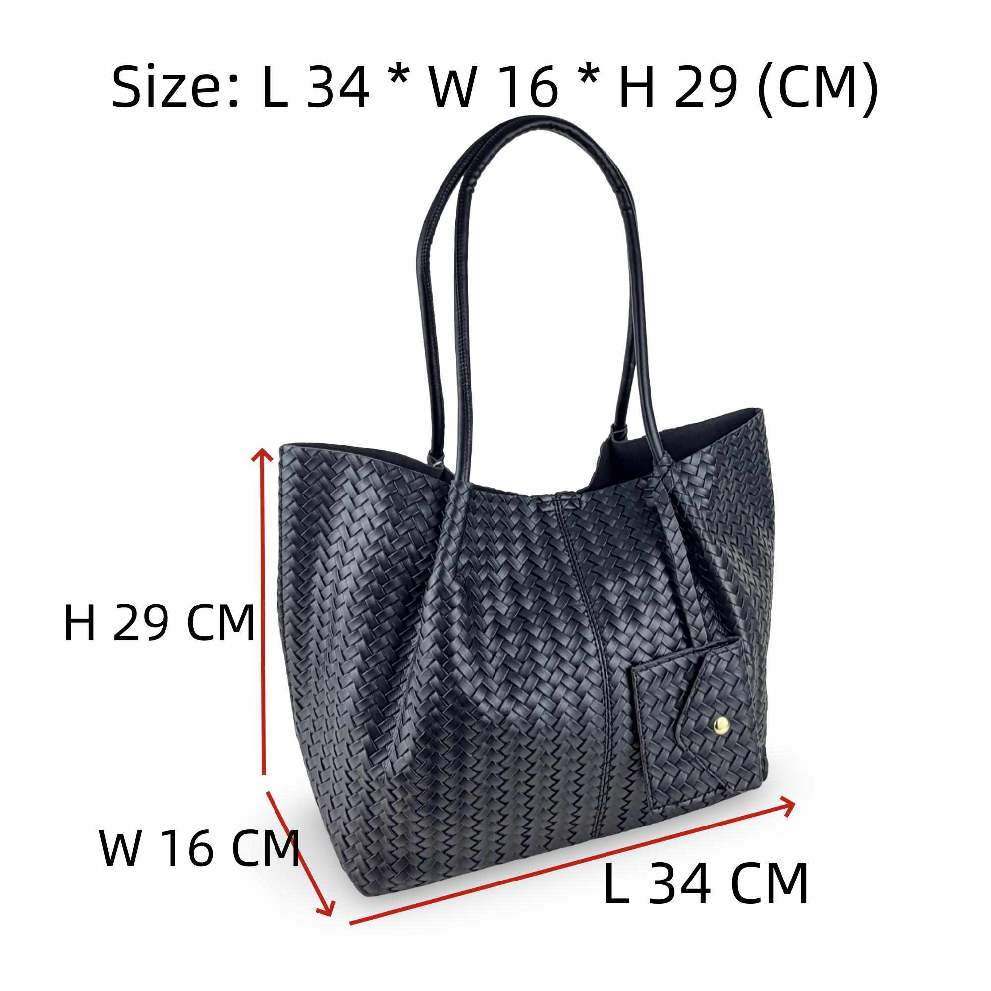 Multi Color Faux Leather Shopping Handbag