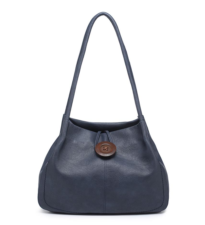 Soft and relaxed style multi-colored faux suede handbag